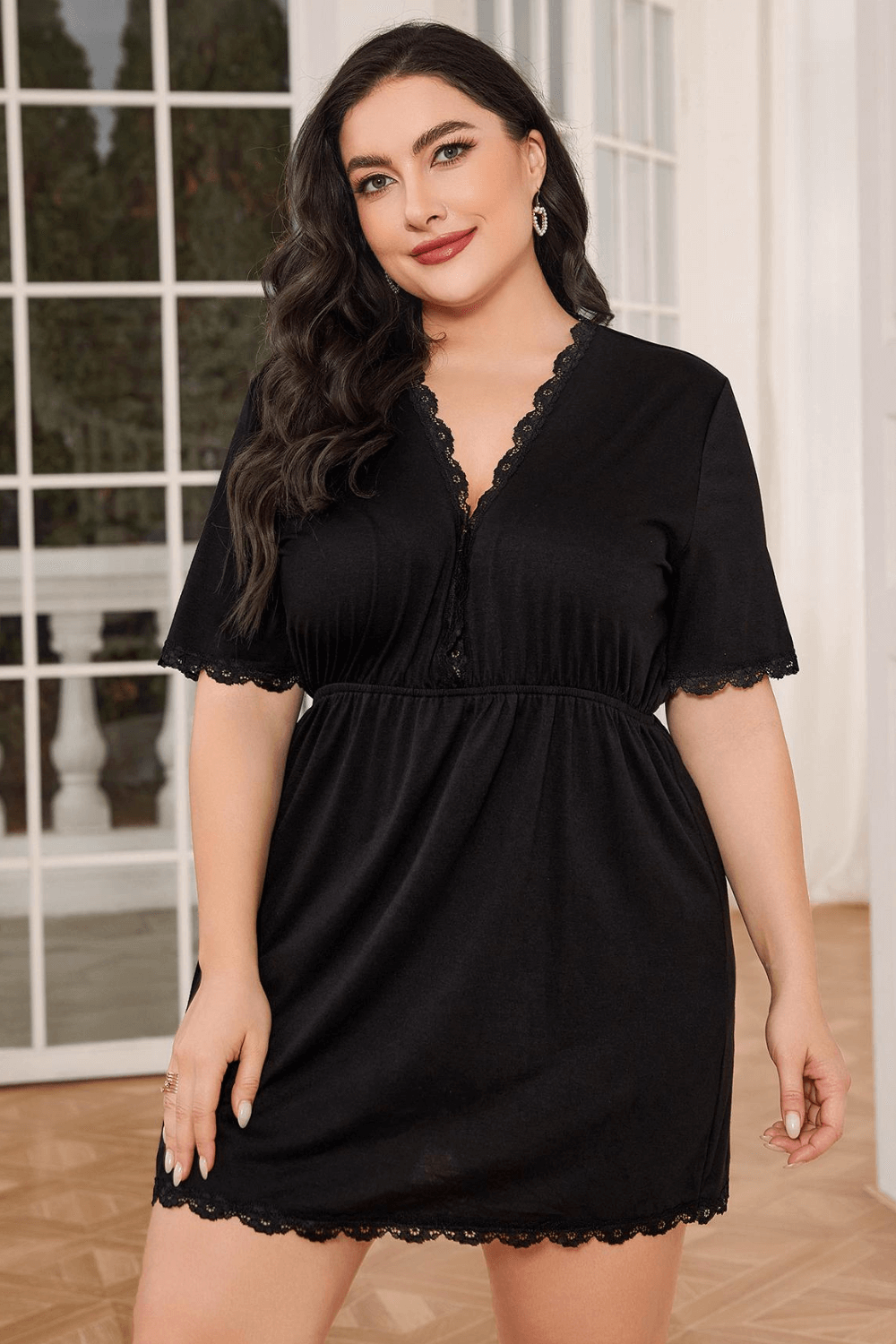 camisola plus size, camisola preta, camisola com renda, camisola soltinha, camisola verao, camisola calor, camisola maternidade