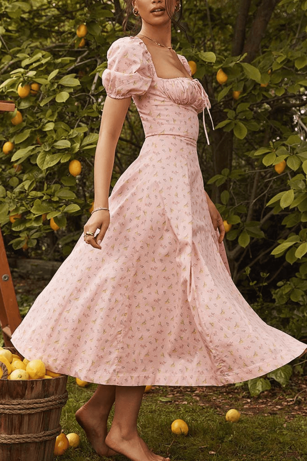 vestido classico, vestido midi, vestido floral, vestido marca cintura, vestido ciganinha, vestido amarracao, vestido com fenda, vestido baliloves, vestido midi com fenda, baliloves